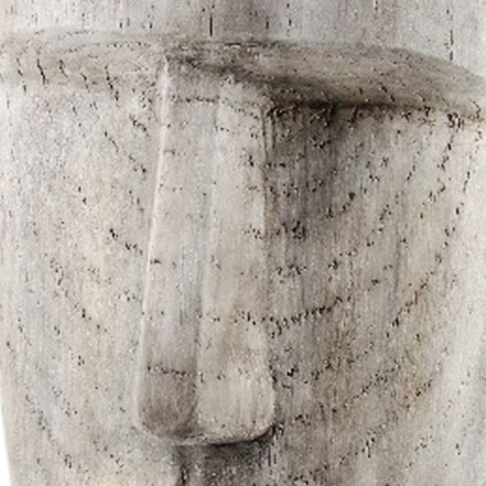 Polyresin Face Planter with Unique and Textured Detailing, Large, Gray
