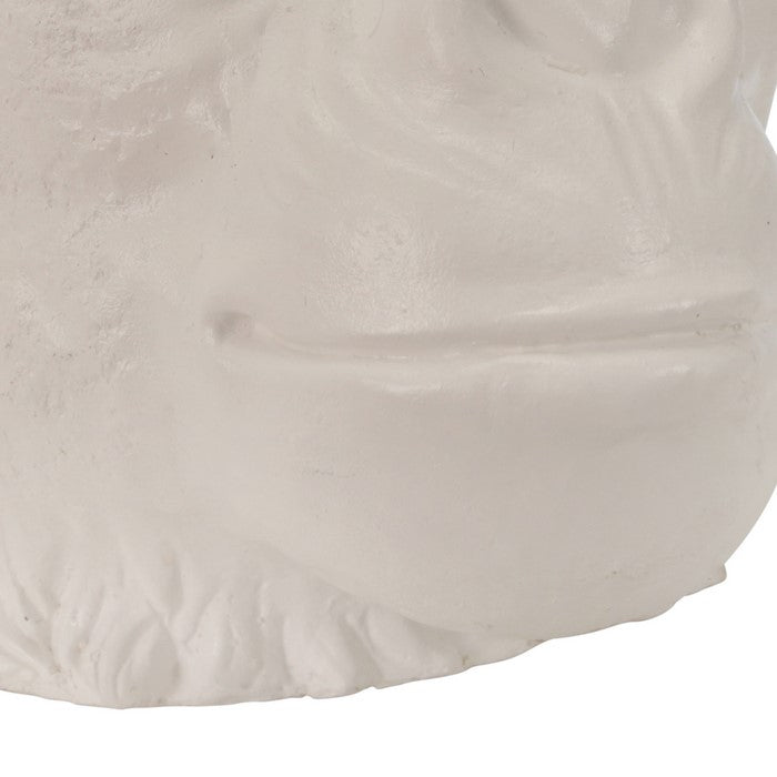 Polyresin Decorative Gorilla Figurine with Crown, Gold and White