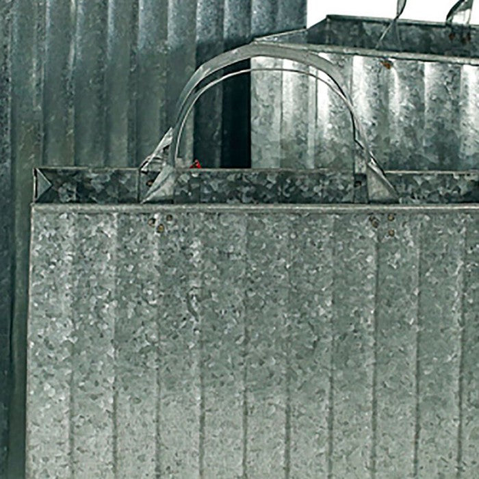 Metal Baskets in Tote Bag Design, Gray, Set of 3