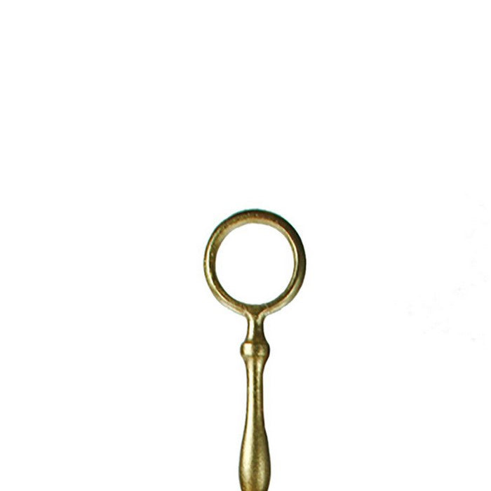 Metal 3 Tier Server Tray with Integrated Ring Handle, Gold