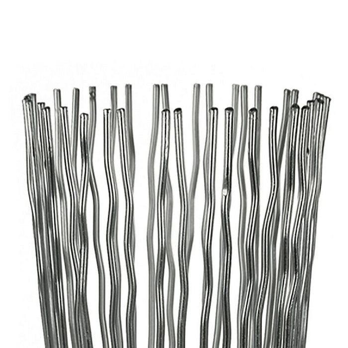 Metal Pillar Candle Holder with Wavy Wires, Gray