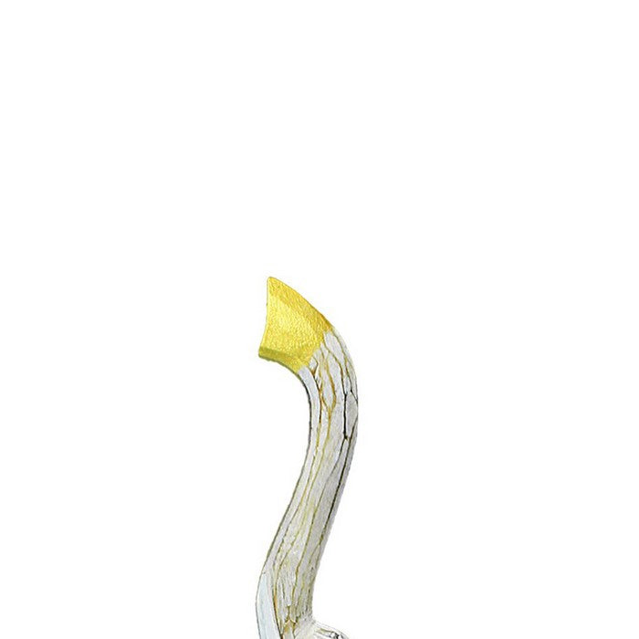 Wooden Elephant Figurine with Extra Long Legs, Multicolor