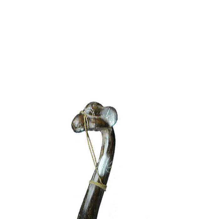 Wooden Decorative Camel Figurine with Extra Long Legs, Brown and Black