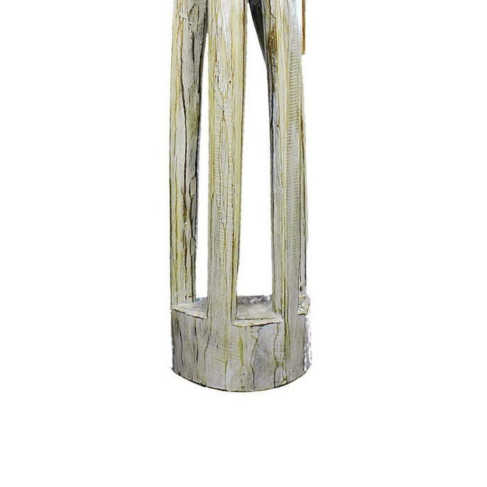 Wooden Elephant Figurine with Extra Long Legs, Multicolor