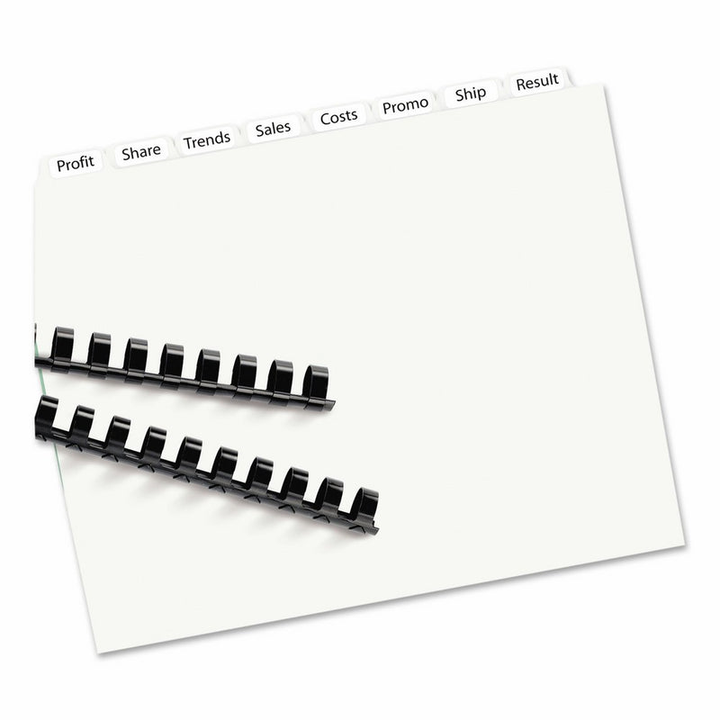 Avery 11444 Print & Apply Clear Label Unpunched Dividers, 8-Tab, Letter (Box of 25 Sets)