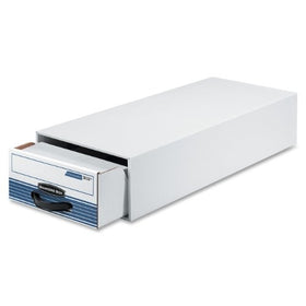 Bankers Box 00302 Stor/drawer steel plus file, check size, 9-1/4x4-3/8x23-1/2, white, Pack of 12