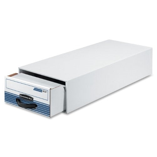 Bankers Box 00302 Stor/drawer steel plus file, check size, 9-1/4x4-3/8x23-1/2, white, Pack of 12