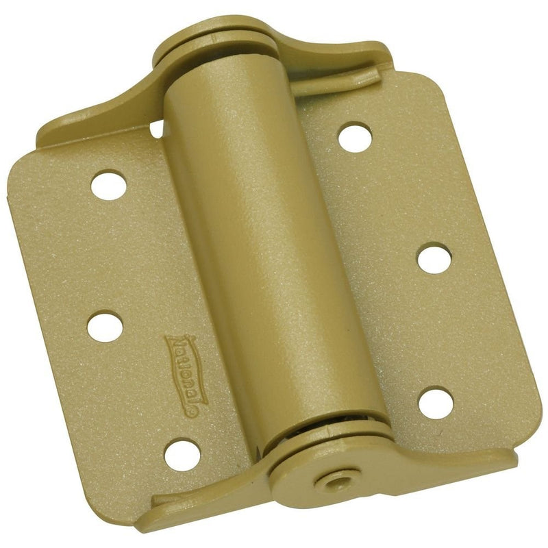 National Hardware N114-785 V123 Spring Hinges in BakEnamel Brass, 2 pack