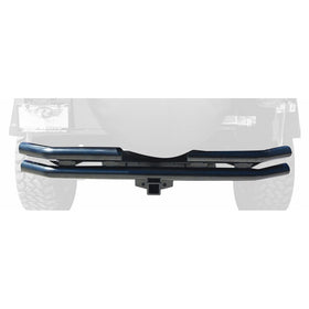 Rampage Products 7648 Black Rear Tube Bumper with Hitch Receiver