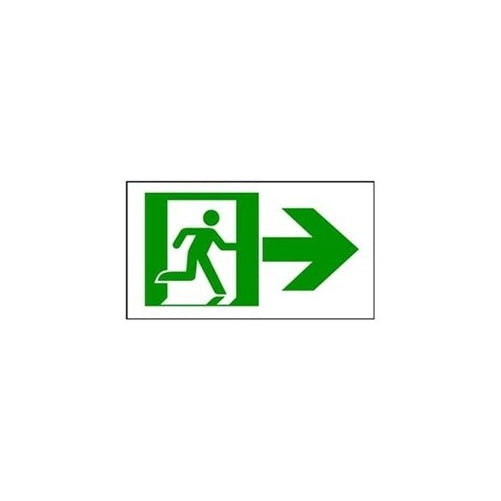 Exit Sign, 5 x 9In, GRN/WHT, SYM, SURF