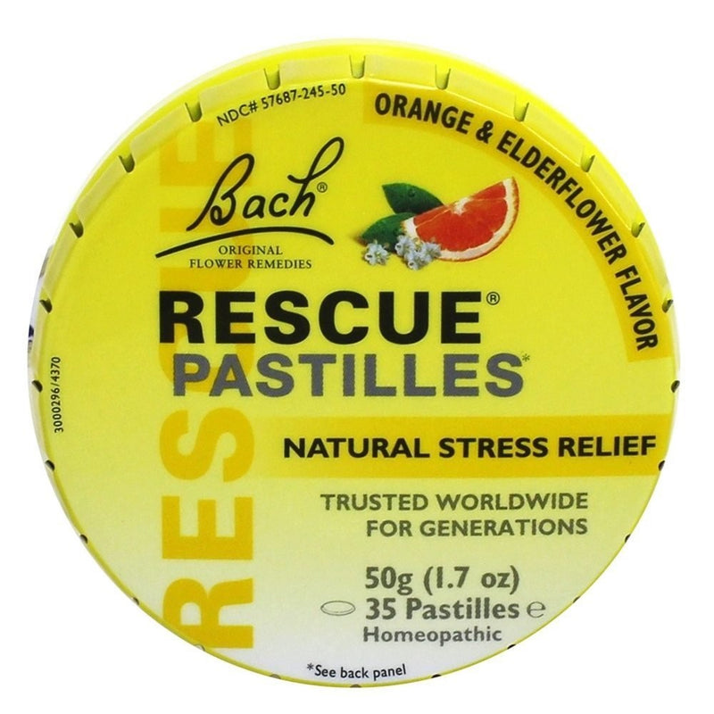 Bach Rescue Remedy Natural Stress Relief Pastilles Original Flavor 1.7 oz (Packaging may Vary)