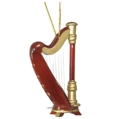 Miniature Harp Christmas Ornament 3.5"