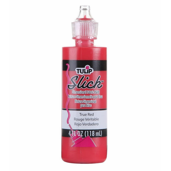 Tulip 41438 Dimensional Fabric Paint 4oz Slick True Red