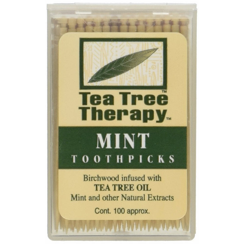 Tea Tree Therapy Tea Tree Toothpicks 100 Picks (Pack Of 12)