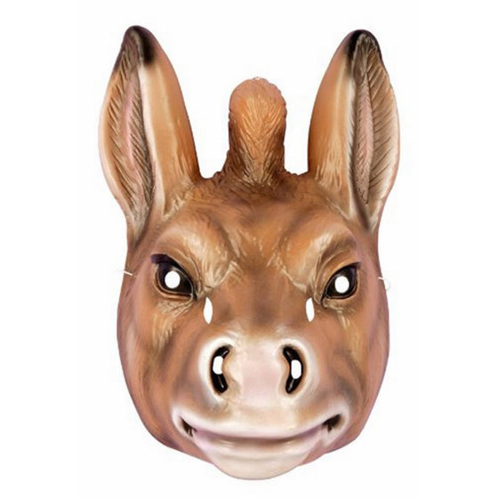 Child Plastic Animal Mask - Donkey Accessory