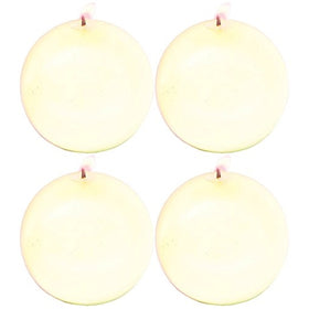 Biedermann Round-Shaped 3-Inch Diameter Ball Candles, Cream, Set of 4
