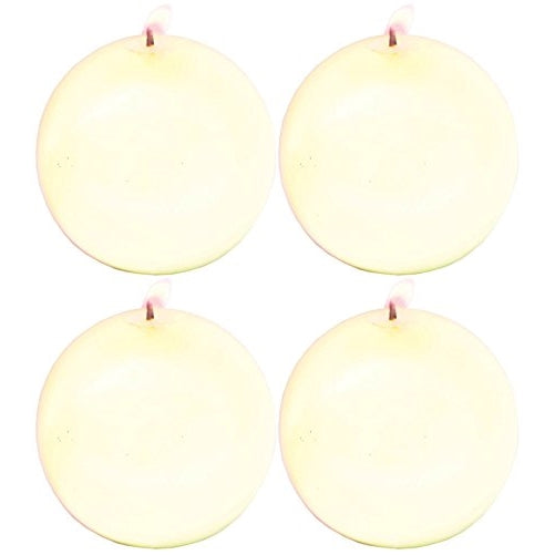 Biedermann Round-Shaped 3-Inch Diameter Ball Candles, Cream, Set of 4