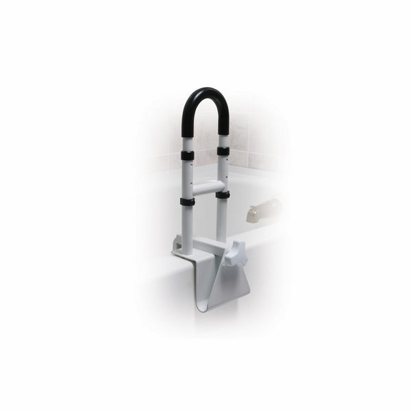 Drive Medical Steel Clamp on Tub Rail, White, 14" x 17"