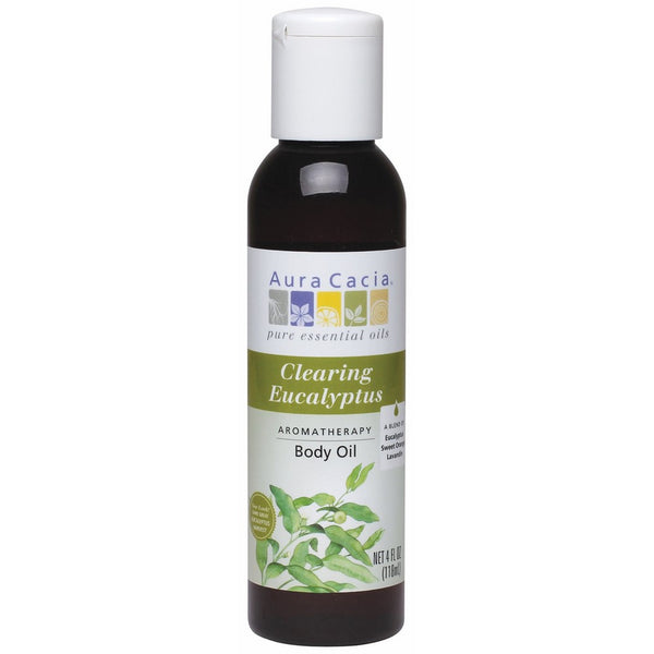 Aura Cacia Body Oil, Clearing Eucalyptus, 4 Fluid Ounce