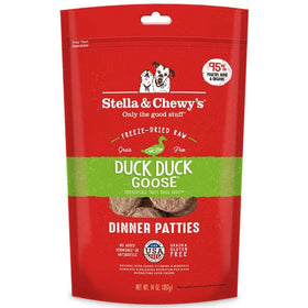 Stella & Chewy's Freeze-Dried Raw Duck Duck Goose Dinner Patties Dog Food, 14 oz. bag