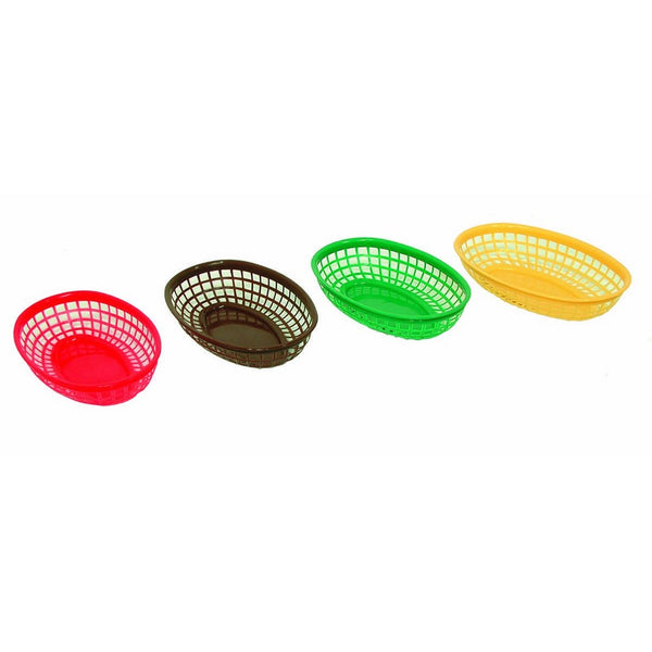 Update International (BB96R) Oval Fast Food Baskets [Set of 12]