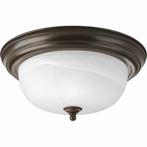 Progress Lighting P3925-20 2-Light Flushmount, Antique Bronze