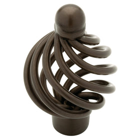 Liberty 65101RB Forged Iron 1-1/3 in. Small Wire Swirl with Ball Top Cabinet Knob, Rubbed Bronze
