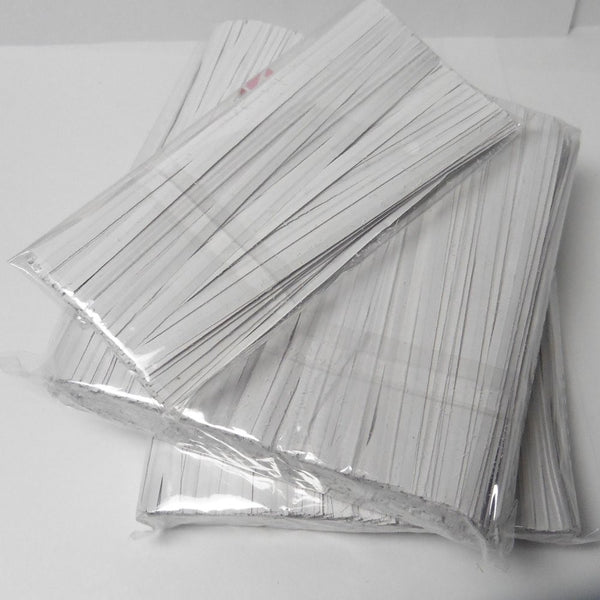 Weststone TWISTPWT-2000 4" Paper Twist Ties, White, 2000 Piece