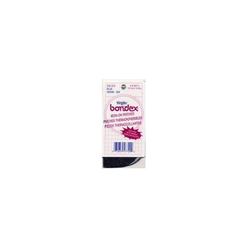 Bondex Iron-On Patches 5"X5-1/4" 4/Pkg-Denim