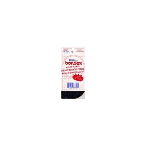 Bondex Iron-On Patches 5"X5-1/4" 4/Pkg-Dark Assortment