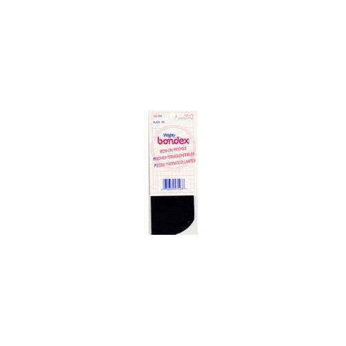 Mend And Repair with No Sew Iron-On Patches 5x7" (12.7cm x 17.78cm) Black Twill 2 pk