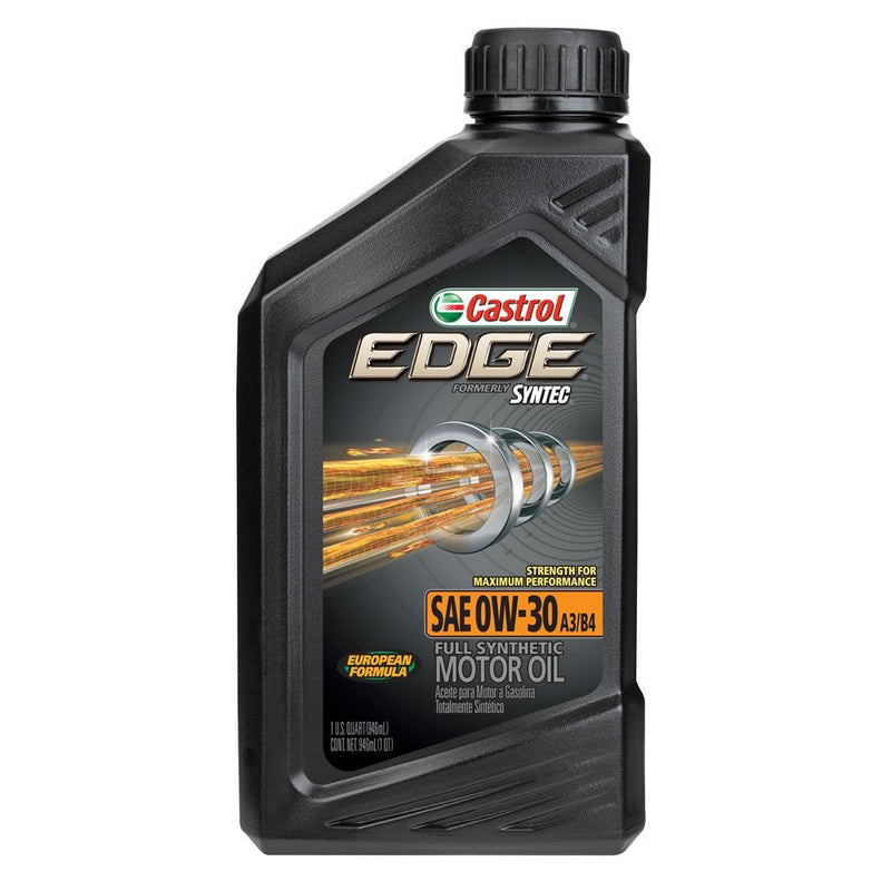 Castrol 06244 EDGE A3/B4 0W-30 Advanced Full Synthetic Motor Oil, 1 Quart, 6 Pack