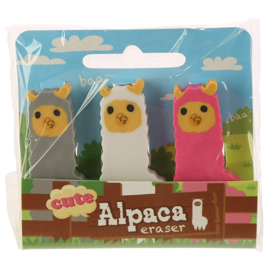 Alpaca Trio Cutie Erasers