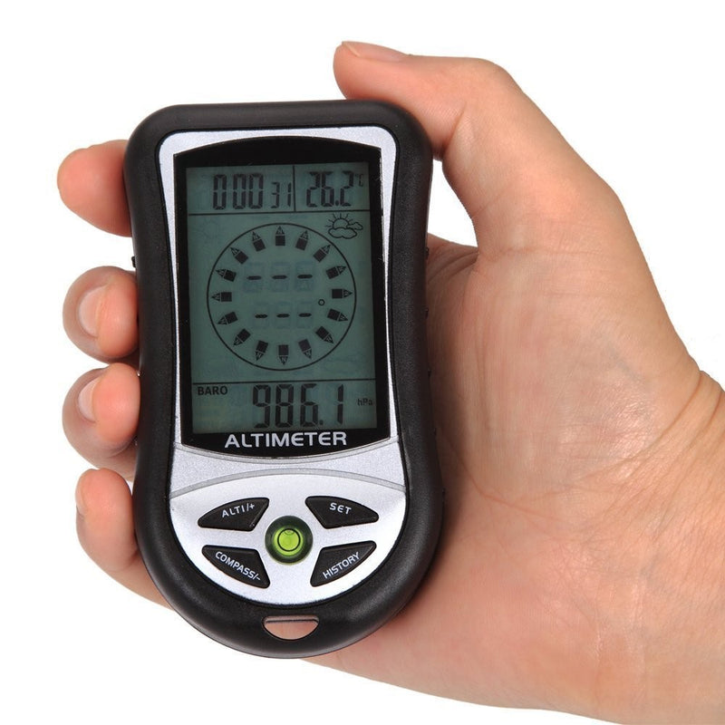 SUNDERPOWER 8 In 1 Digital Multifunction LCD Compass Altimeter Barometer Thermometer