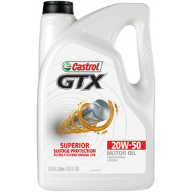 Castrol 03095 GTX 20W-50 Motor Oil, 5 Quart