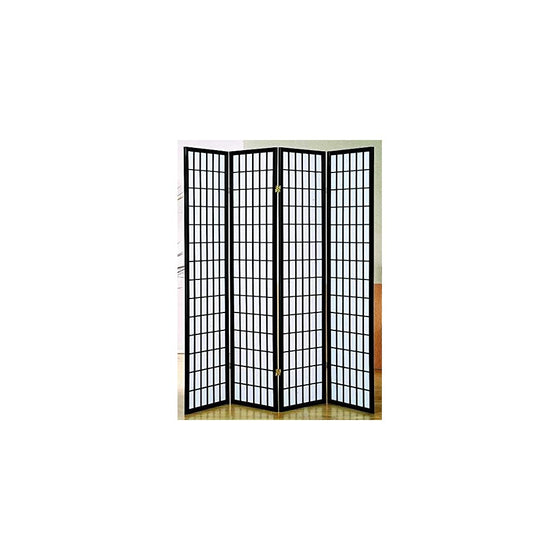 Milton Greens Stars 7033BK 4-Panel Dean Room Divider, Black