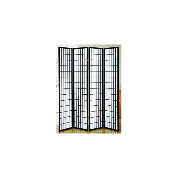 Milton Greens Stars 7033BK 4-Panel Dean Room Divider, Black