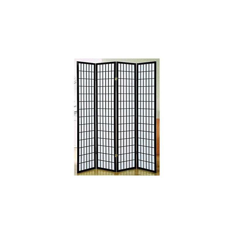 Milton Greens Stars 7033BK 4-Panel Dean Room Divider, Black