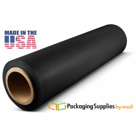 Black Stretch Film Hand Wrap Pallet 18 Inch x 80 Gauge x 1500 Feet 4 Rolls/Cs