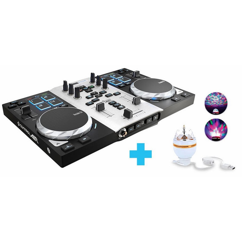 Hercules DJControl AIR S series, USB DJ Controller with 8 Progressive Pads and “AIR” control with Audio Outputs for use with your headphones and your speakers (4780771)