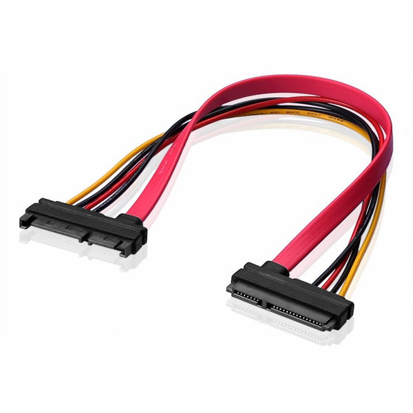 SIENOC 22-pin (715) SATA Male to Female SATA and Power Combo Extension Cable