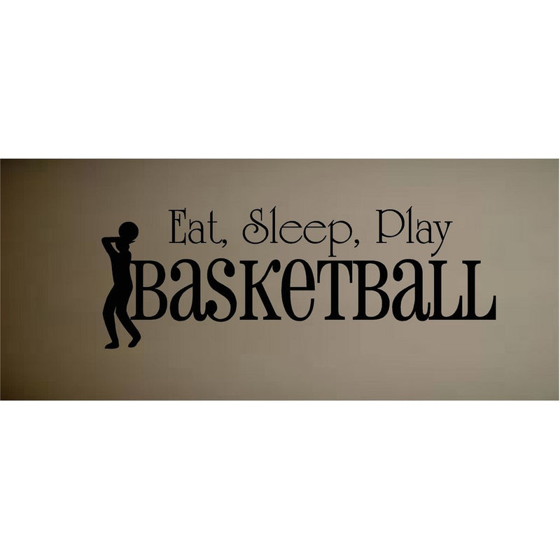 VINYL WALL DECAL STICKER EAT SLEEP PLAY BASKETBALL KIDS ROOM HOME DECOR SPORTS HOBBIES OUTDOORS