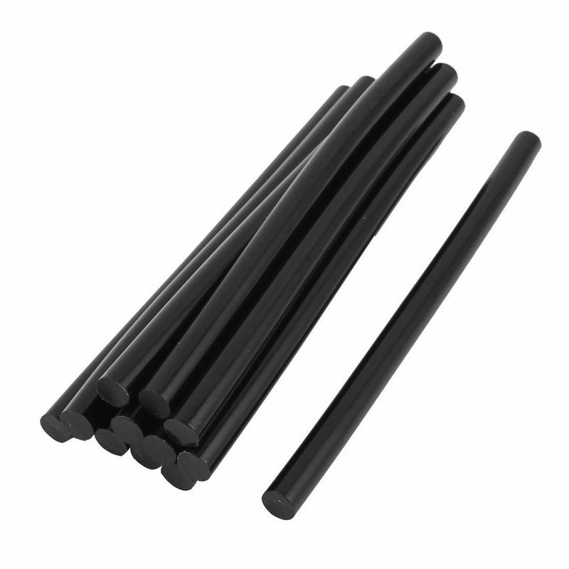 uxcell 12 Pcs 11mm Dia 270mm Length Soldering Iron Black Hot Melt Glue Sticks