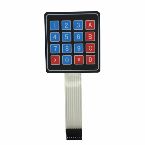 4 x 4 Matrix Keypad Membrane Switch 8 pins connector SCM Outside enlarge Keypad Compatible With Arduino by Atomic Market