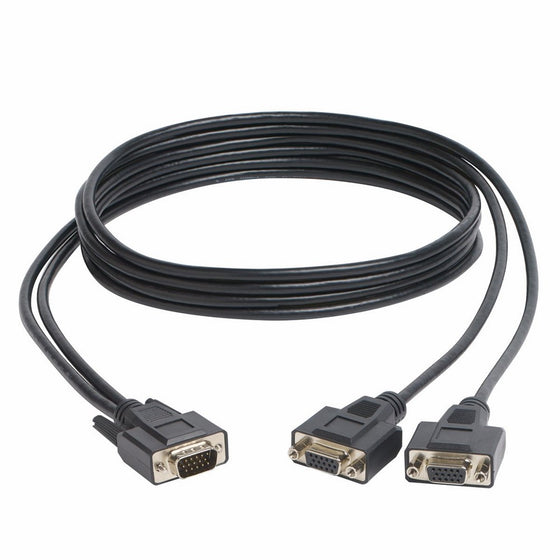 TRIPP LITE P516-006-HR High Resolution VGA Monitor Y Splitter Cable HD15 to 2x HD15 6ft