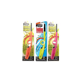 Scripto 3 Pack Combo - 3 Random color Scripto "Refillable" Folding Lighter Safe for Camping/grilling/home, Adjustable Flame