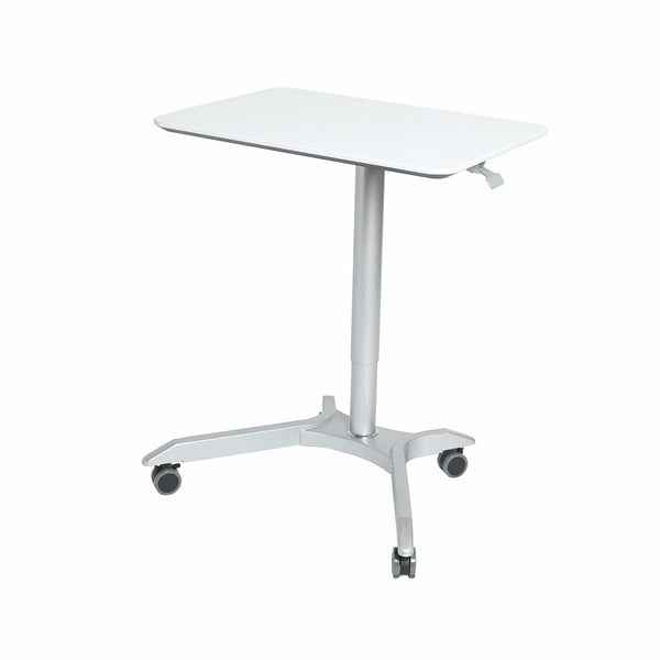 Seville Classics AIRLIFT XL Pneumatic Sit-Stand Mobile Desk Cart, Height-Adjustable from 27.1 to 41.9, White