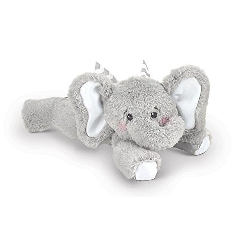 Bearington Baby Spout Plush Stuffed Animal Elephant Rattle, 8"