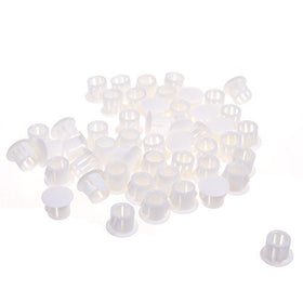 BCP 50pcs White Color Plastic 10mm Snap in Locking Hole/ Tube Fastener Cover, Hole Plug