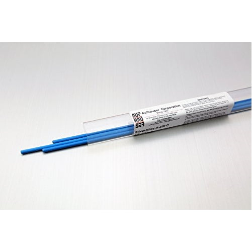 Aufhauser SilverAlloy 45% Ag BAg-5 18" Flux Coated Silver Brazing Rods 3 Sticks